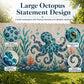 🐙 Reusable Ocean Octopus Mural Stencil Set | Bring Plain Walls & Fences to Life with a Bold Underwater Scene 🌊🎨✨