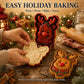 🎄 9-Design Christmas Mini Pie Mold Collection | Reusable Embossed Molds for Shaping Detailed Santa, Snowman, Reindeer, Tree & Holiday Pies 🥧✨