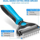 🐾Double-Sided Pet Grooming Brush – Hurtless Shedding & Dematting Undercoat Rake for Dogs and Cats