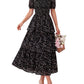 ⏰Summer Hot Sale 70% OFF💃Women's Floral Square Neck Puff Short Sleeve Smocked Tiered Dress