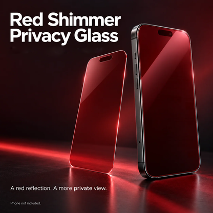 Red Shimmer Privacy Tempered Glass Screen Protector