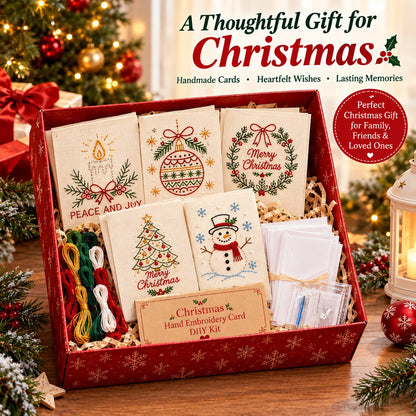 Buy 2 Get 1 Free🌲 🪡 Christmas Hand Embroidery Card DIY Kit | Stitch Your Way Into the Christmas Spirit ✨ 🎁