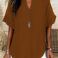 🌸Hot Sale70% OFF👕Fashion Loose Solid Color Short Sleeve Top
