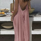 💃LAST DAY SAEL 50% OFF!!✨Women's Solid Color Backless Cami Dress💕