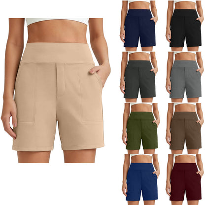 New Arrival 70% OFF👖High-Waisted Pocket Shorts✨Women's Yoga Running Summerwear, Buy 2 Free Ship
