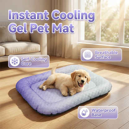 ⏰LAST DAY SALE ONLY￡7.99!!❄Pawchill Pet Cooling Mat for Dogs & Cats 🐾  Naturally Cool Ice-Silk Pad • Breathable, Washable & Soft 🌿  For Floors, Sofas & Car Travel • Multiple Sizes • Gradient Colours ☀️🐶🐱
