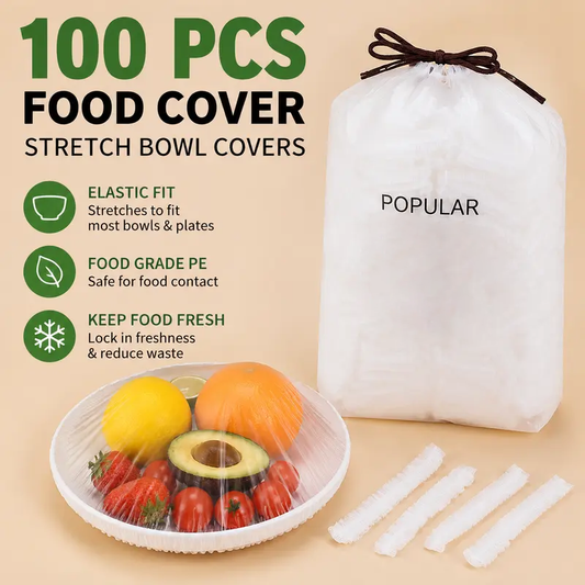 🏆Best Seller #1🔥100PCS Disposable Stretch Food Covers for Bowls & Plates
