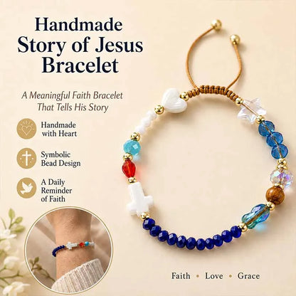 🎁Last Day 60% OFF -✝️ Handmade Story of Jesus Bracelet🙏