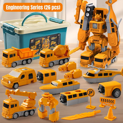 🔥Hot Sale 60% Off🔥Magnetic Transform Engineering Car Assembled Toys