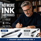 ✍️ High-Capacity Fountain Pen – Refillable Ink Pen with No Cartridge Changes