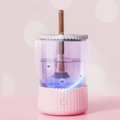 💖 60% OFF! ✨ AUTOMATIC MAKEUP BRUSH CLEANER - Deep Cleaning in 3 Minutes, Compact & Portable for Travel, USB Charging with Quiet Operation 🌸🚿