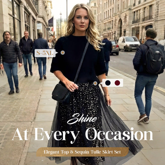 🎁2026 New Arrivals 70% OFF💥Women's Sparkle Top & Tulle Skirt Set-Dazzling & Elegant Two-Piece Set✨