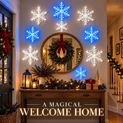 🎁Buy 2 Get 1 Free✨❄️3D LED Snowflake Wall Lights with Remote🎄 – Battery Powered Color Changing Christmas Wall Decor