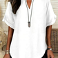 🌸Hot Sale70% OFF👕Fashion Loose Solid Color Short Sleeve Top