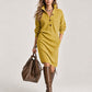 🔥 HALF PRICE 👗 Casual Knitted Stand Collar Long Dress With Pockets