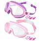 🔥SUMMER GIFT – ONLY £9.99!!🏆#1 Bestselling🏊‍♀️HD children's large frame waterproof and anti-fog swimming goggles