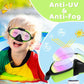 🔥SUMMER GIFT – ONLY £9.99!!🏆#1 Bestselling🏊‍♀️HD children's large frame waterproof and anti-fog swimming goggles