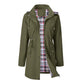 💖2026 HOT SALE 50% OFF🧥Women's Solid Color Drawstring Zip Up Hooded Trench Coat🍃