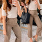 🍁Must-Have👖Twill Stretch Cropped Pants💷70% OFF Flash Deal