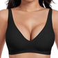 💃LAST DAY SALE 80% OFF💕Womens Comfortable Wireless Bralettes Seamless Deep V Everyday Bra