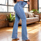 🥳2026 HOT SALE🥳💞50K+ SOLD!👖 50% OFF! Stretch High-Waist Flare Jeans – Gentle tummy support that hugs your curves. Soft stretch denim, easy to move in. Flattering for every shape. 👵🌸