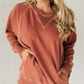 🔥Limited Sale 75%OFF👚Women's Ribbed Accent Pocketed Pullover