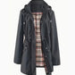 💖2026 HOT SALE 50% OFF🧥Women's Solid Color Drawstring Zip Up Hooded Trench Coat🍃
