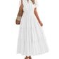 Hot Sale 70% OFF⏰Women's V Neck Short Sleeve Dress🎉Lightweight Elastic Waist Dress