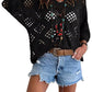 ⏰Last day sale 70% OFF🔥Womens Bohemian-Inspired Beige Crochet Top with V-Neck