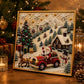 🔥HOT SALE🔥🎄🎅 Premium 3D Pearl Christmas Wall Art Kit | Luxury Flocked Canvas with Scratch-Resistant Non-Fading Pearl Beads DIY Holiday Decor ⛄️❄️