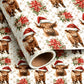 🎄Christmas Highland Cow Gift Wrapping Paper Roll🐮🎁Make Every Gift Special✨