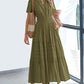 Hot Sale 70% OFF⏰Women's V Neck Short Sleeve Dress🎉Lightweight Elastic Waist Dress