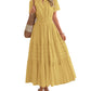 Hot Sale 70% OFF⏰Women's V Neck Short Sleeve Dress🎉Lightweight Elastic Waist Dress
