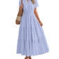 Hot Sale 70% OFF⏰Women's V Neck Short Sleeve Dress🎉Lightweight Elastic Waist Dress