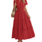 Hot Sale 70% OFF⏰Women's V Neck Short Sleeve Dress🎉Lightweight Elastic Waist Dress