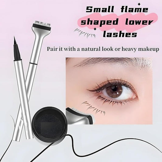 💥Super sale🔥Buy 1 Get 1 Free🔥2-in-1 Eyeliner & Lower Eyelash Stamp Set