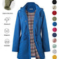 💖2026 HOT SALE 50% OFF🧥Women's Solid Color Drawstring Zip Up Hooded Trench Coat🍃