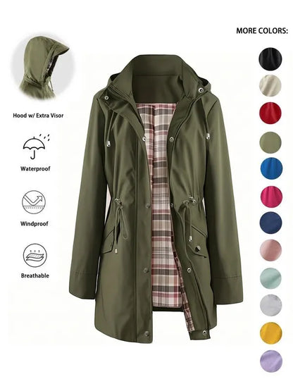 🔥 This Week's Special Price £23.99!! 🧥💦 Womens Chic. Lightweight. Waterproof Jacket 🍃 Unleash Style and Durability in Any Storm!