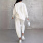 ⏰Limited Time Offer 50% OFF🧡Women Long-Sleeve Irregular Hem Sweatshirts & Pants Set