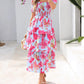 ⏰Summer Hot Sale 70% OFF💃Women's Floral Square Neck Puff Short Sleeve Smocked Tiered Dress