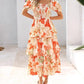 ⏰Summer Hot Sale 70% OFF💃Women's Floral Square Neck Puff Short Sleeve Smocked Tiered Dress