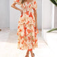 ⏰Summer Hot Sale 70% OFF💃Women's Floral Square Neck Puff Short Sleeve Smocked Tiered Dress