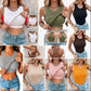 🔥This Week's Special Price--£10.99🍃Round Neck Ribbed Built-In Bra Tank Top | All-Day Support Casual Comfort Camisole, No Bra Needed💥