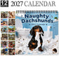 Buy 2 Get 1 Free🐶Naughty Dachshunds 2027 Wall Calendar – 12 Months of Mischief, Mayhem & Sausage Dog Smiles
