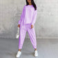 ⏰Limited Time Offer 50% OFF🧡Women Long-Sleeve Irregular Hem Sweatshirts & Pants Set