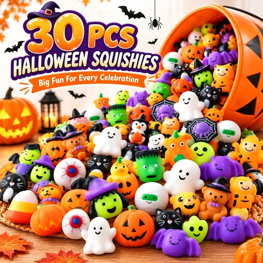 Last Day 49% OFF🔥Only ￡9.99🎃 30PCS Halloween Mochi Squishy Toys