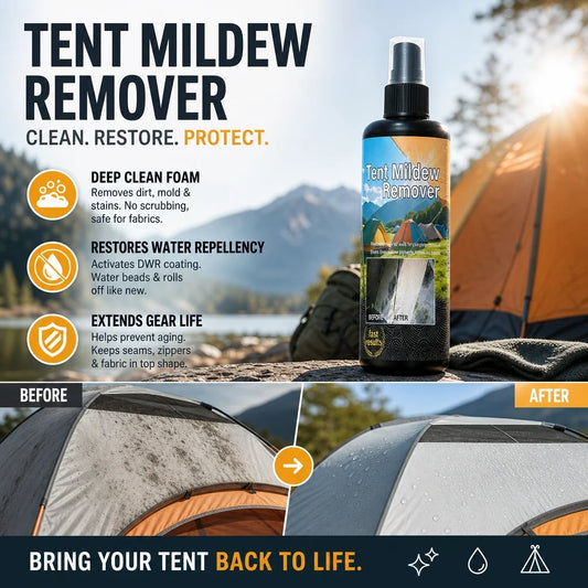 ✨Limited-time free cleaning cloths 🧹 First come, first served 🧴✨ 40% OFF! Outdoor Mildew Stain Cleaner – Spray on, wipes off mold instantly. Eco‑friendly, won‘t ruin waterproofing. Tent, awning, shower curtain – all like new! 🏕️💪