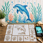🐙 Reusable Ocean Octopus Mural Stencil Set | Bring Plain Walls & Fences to Life with a Bold Underwater Scene 🌊🎨✨