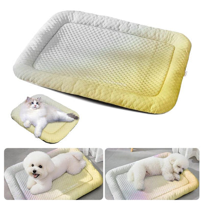 ⏰LAST DAY SALE ONLY￡7.99!!❄Pawchill Pet Cooling Mat for Dogs & Cats 🐾  Naturally Cool Ice-Silk Pad • Breathable, Washable & Soft 🌿  For Floors, Sofas & Car Travel • Multiple Sizes • Gradient Colours ☀️🐶🐱