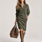 Casual Knitted Stand Collar Long Dress